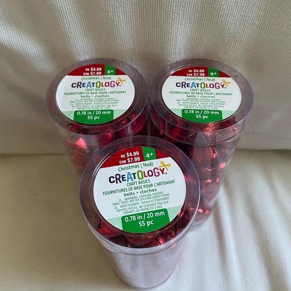 Creatology Small Red Jingle Bells Lot of 3 - Picture 2 of 4